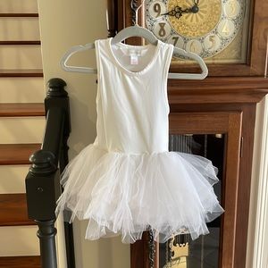 I Love Plum White Tutu- 2Y